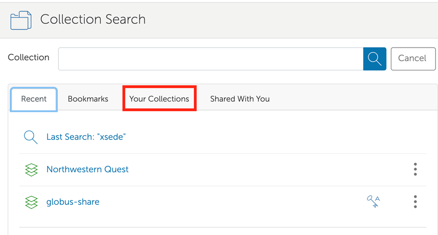 Your collections tab highlighted with a red box