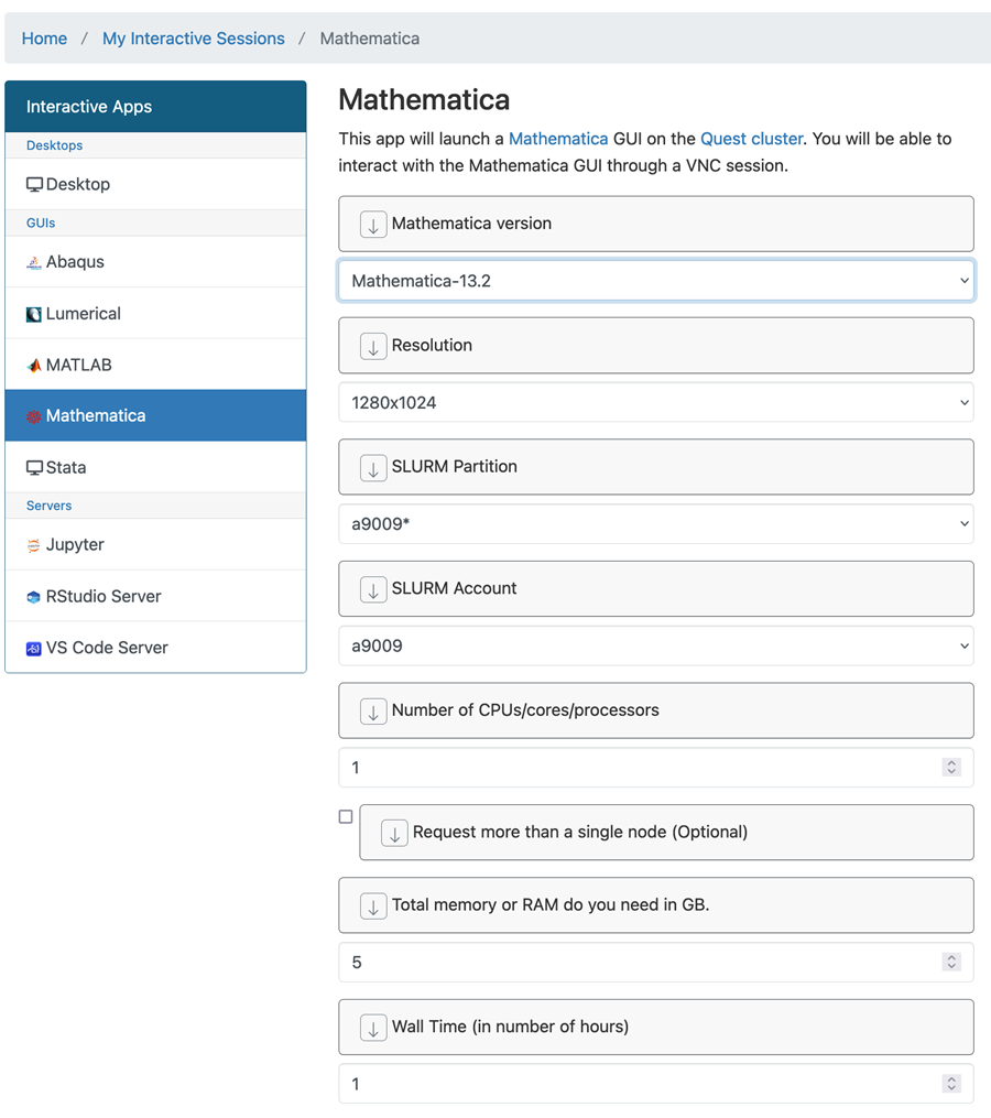 After Selecting Interactive App