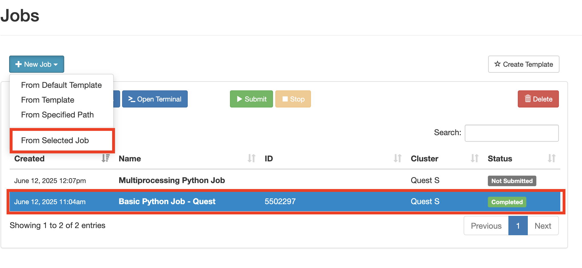 Quest OnDemand Job Composer From Selected Job