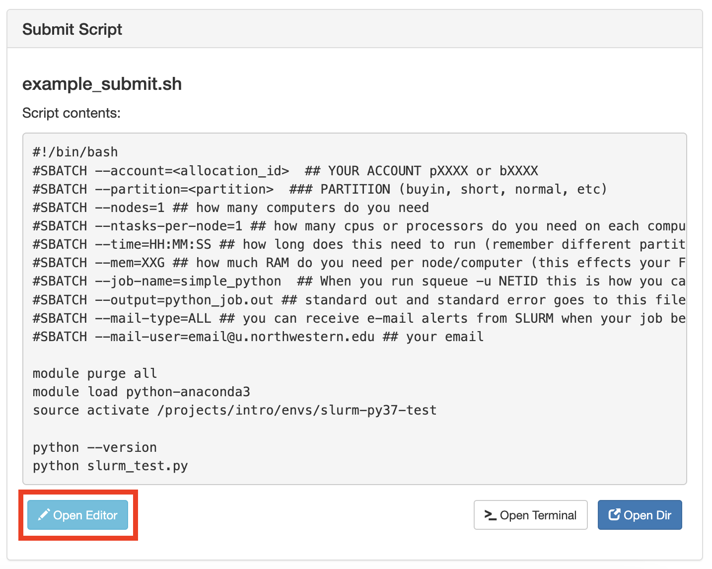 Quest OnDemand Job Composer From Template Basic Python Edit Submission