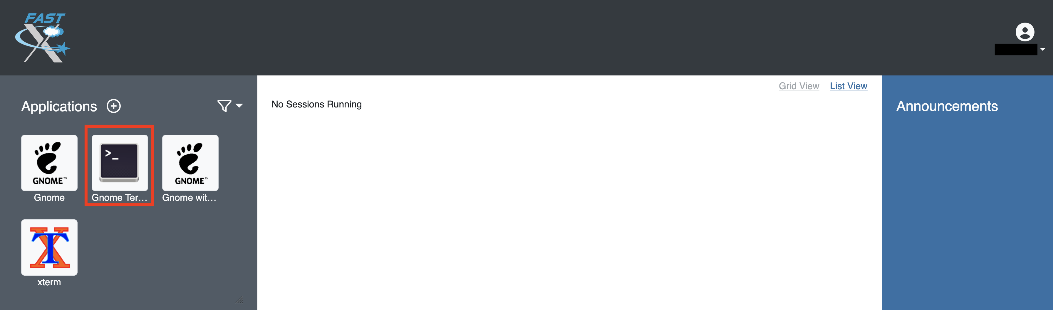 Web FastX Landing Page