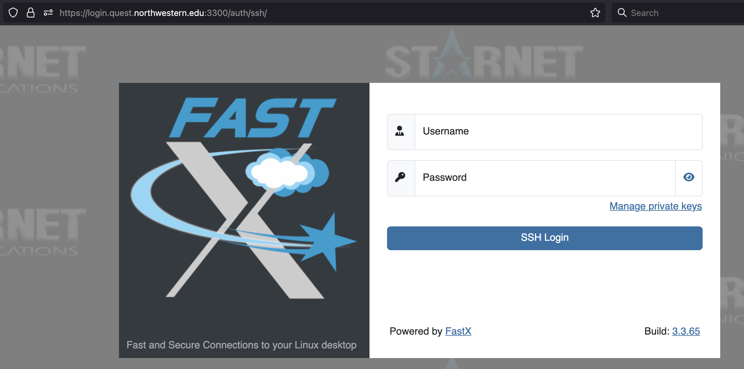 Web FastX Landing Page